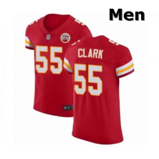 Men Kansas City Chiefs 55 Frank Clark Red Team Color Vapor Untouchable Elite Player Football Jersey